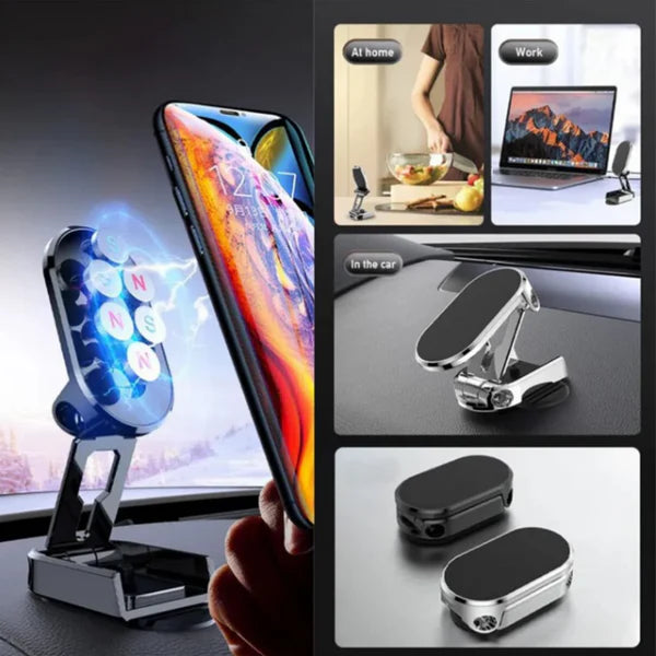MagClip™ | Opvouwbare Metalen Telefoonhouder voor de Auto